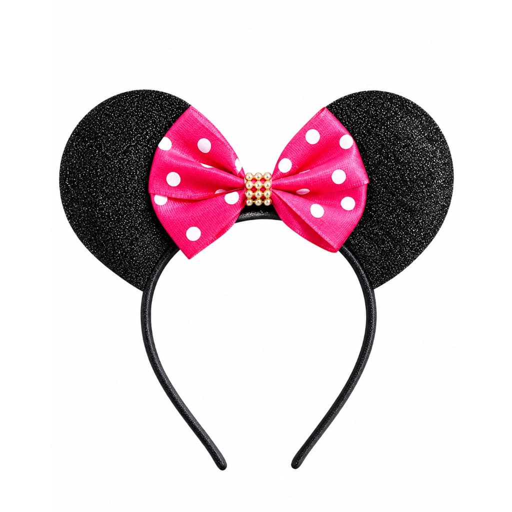 Nova Tiara Minnie Laço Rosa Pink Personalizadas Em E.V.A Brilhoso