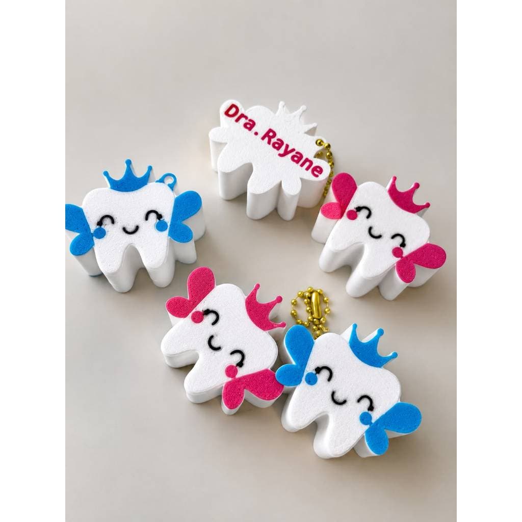 Chaveiro Porta Dente de Leite Recipiente Fadinha do Dente Caixinha Porta Dentinho Infantil