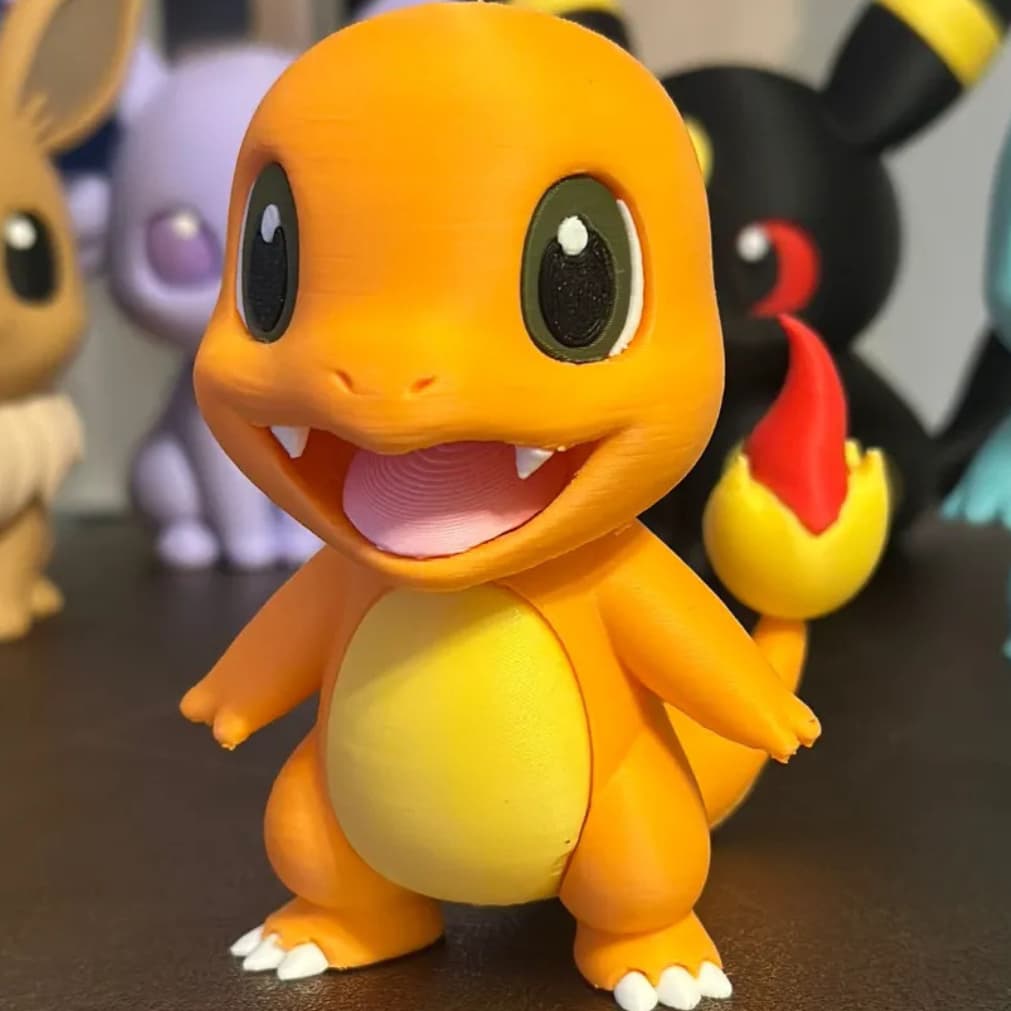 Miniatura Charmander Pokémon Chibi Impressão 3D Action Figure Colecionável Decorativo