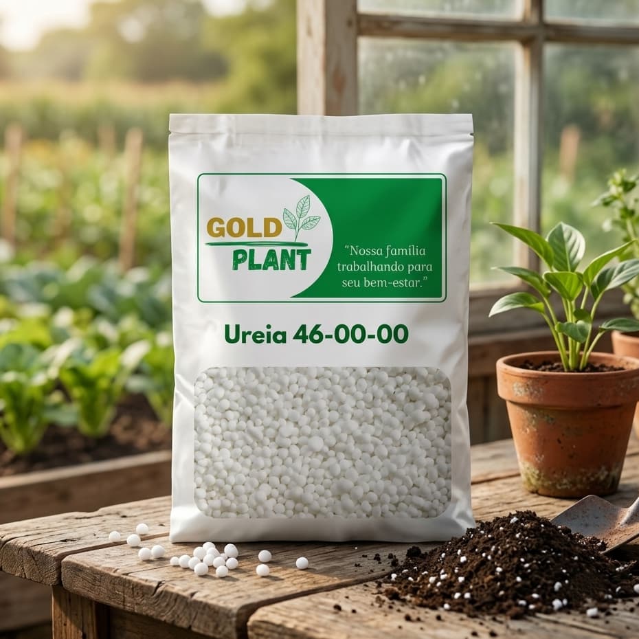 Adubo Fertilizante Uréia Fertilizante Mineral Plantas Gramados 2, 5 ou 10 kg Gold Plant