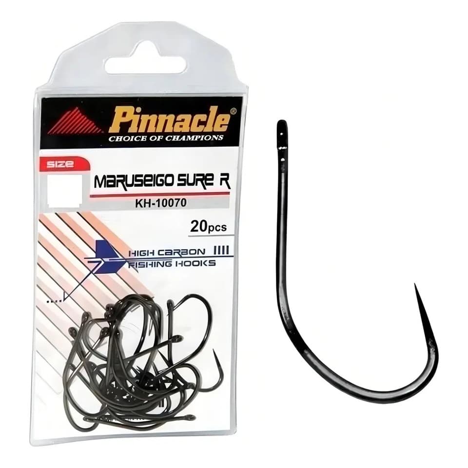Anzol de Pesca Sem Farpa Cartela c/ 20pçs Pinnacle Maruseigo Sure Kh-10070