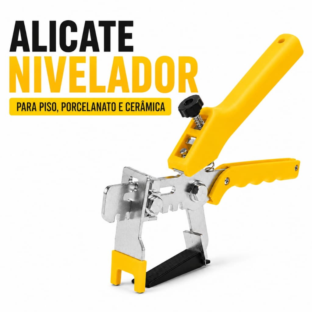 Alicate Nivelador de Piso Porcelanato Cerâmica Engrenagem Ajustável Slim Profissional para Assentamento