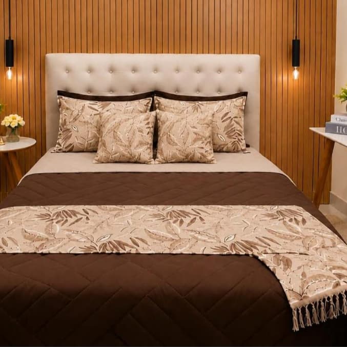 Kit Cobre Leito Casal Queen King Super King 10 Peças Supremo Franja