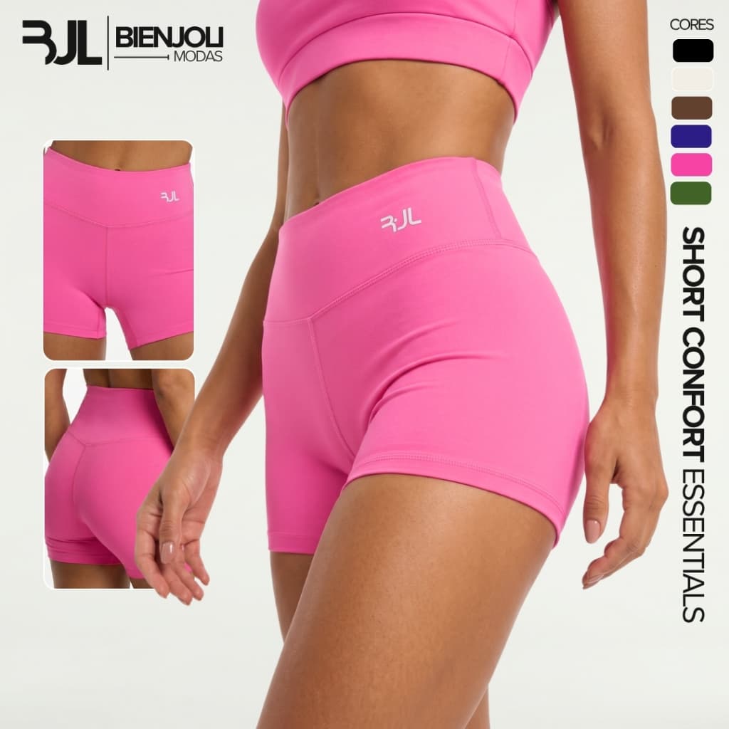 Short Academia ZERO TRANSPARÊNCIA Corrida Fitness Básico Suplex Premium Feminino Treino Musculação Crossfit