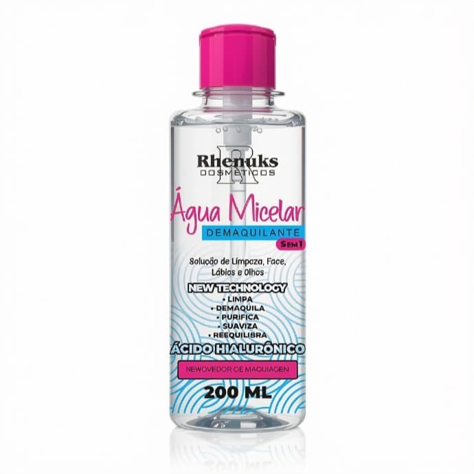 Água Micelar Demaquilante Rhenuks Cosméticos 200ml