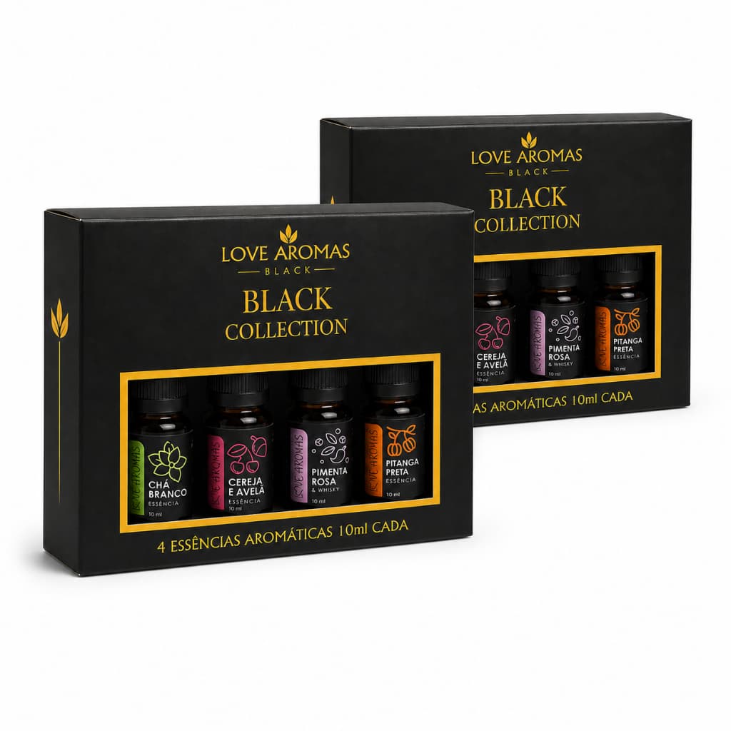 Kit 2 Caixas Presente 4 Essências para Difusor 10ml Cada Love Aromas