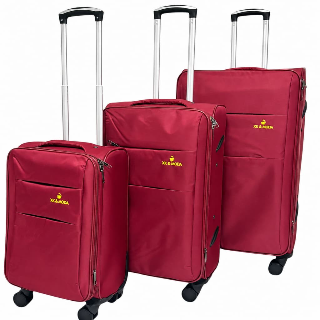 Jogo Kit 3 Malas de Viagem Rodinhas 360° Tecido Resistente P M G