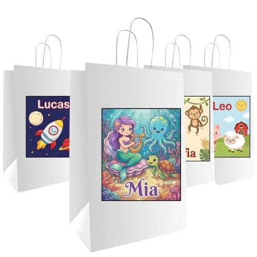 Adesivos Para Sacolas Kraft Personalizados 10 Unidades