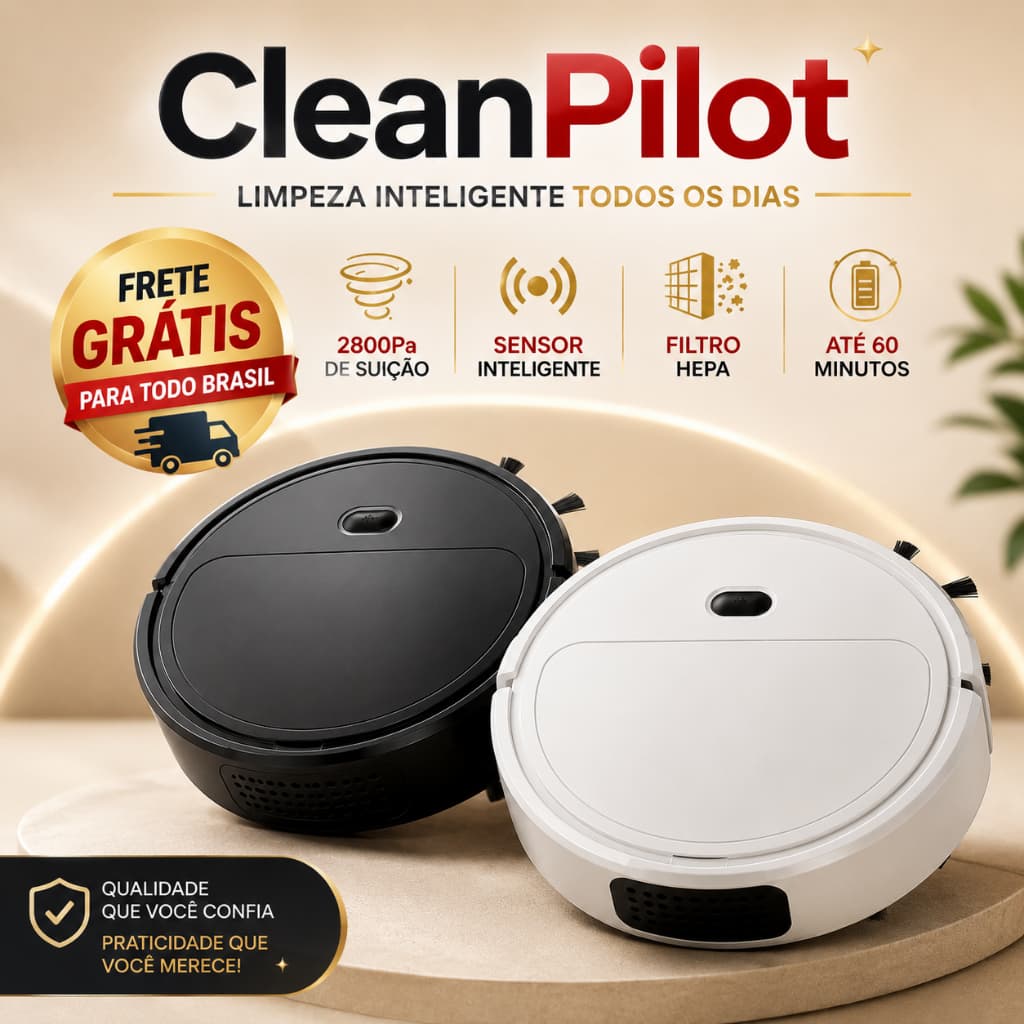 Robô Aspirador de Pó CleanPilot Sensor Inteligente 110V