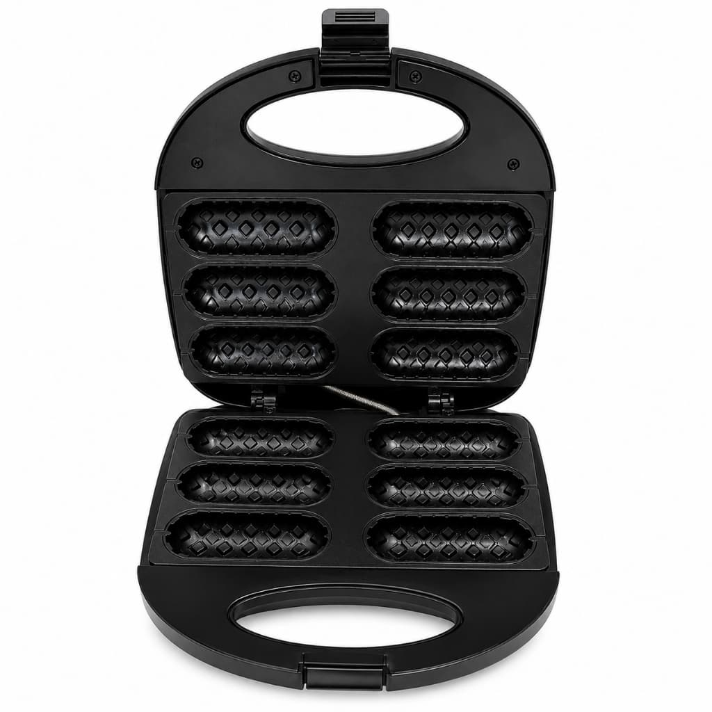 Máquina de grelhar alimentos Salsichas Carnes 750W Antiaderente Grill