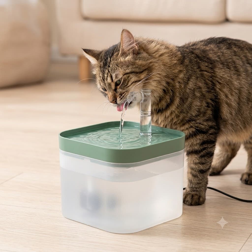Fonte de Água Automática para Pets 1.5L USB com Filtro - Bebedouro Silencioso para Gatos e Cães