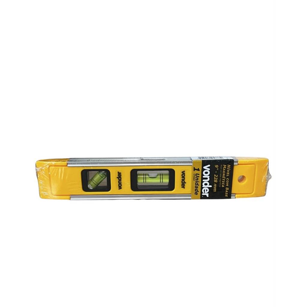 Nível Plástico Base Magnética Com 3 Bolhas 9” (228 mm) Vonder – Precisão e Praticidade