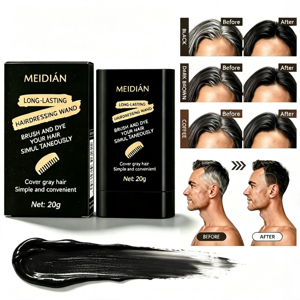 preto Bastão de Tintura de Cabelo Bastão de Tingimento de Cabelo com Pente à Prova d'Água e de Suor