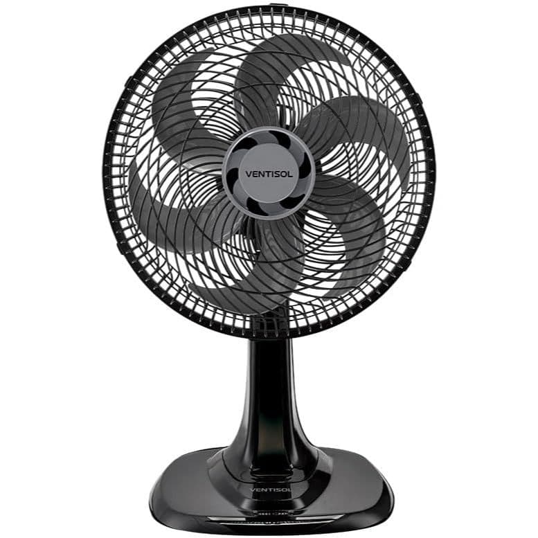 Ventilador De Mesa Oscilante 40 cm 6 Pás Turbo Preto Ventisol - 220v