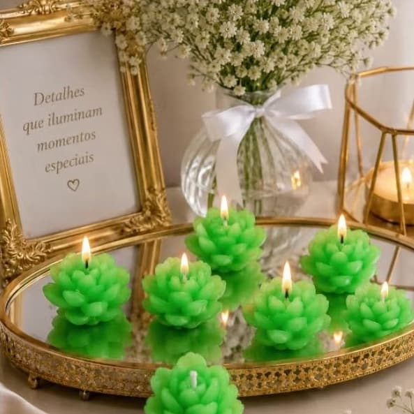 kit velas Suculentas perfumadas SORTIDAS | lembrancinhas | decoração | aniversário