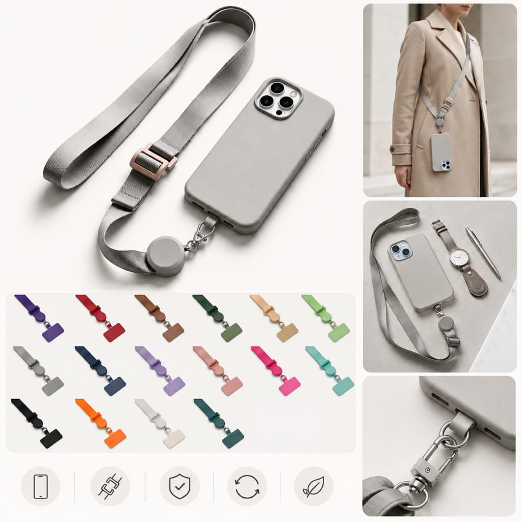 Cordão para Celular Universal 70cm com Alça Transversal para iPhone e Android