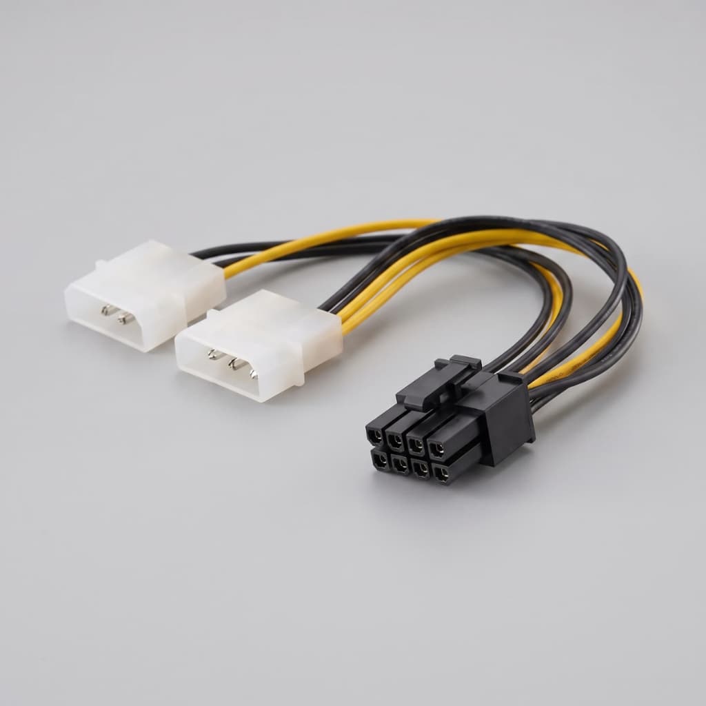 Cabo Adaptador 8 Pinos PCI-E 6+2 Molex Placa De Vídeo PSU Dex