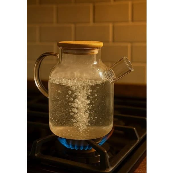 Jarra 1,8l Vidro Borossilicato Com Tampa Bambu