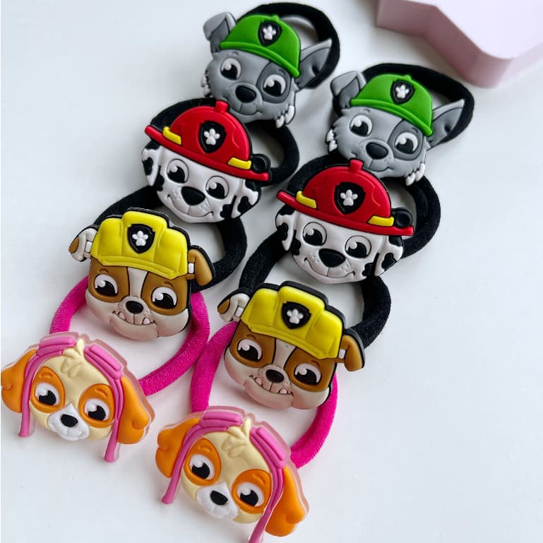 Par de Xuxinhas Patrulha Canina/Elásticos de cabelo infantil Patrulha Canina/Acessórios Infantis Patrulha Canina/Skye