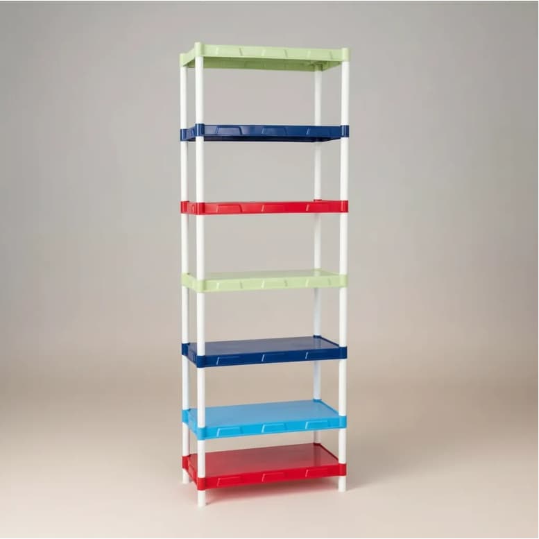 Estante Multiuso Modular Flexa 7 Prateleiras Colorida