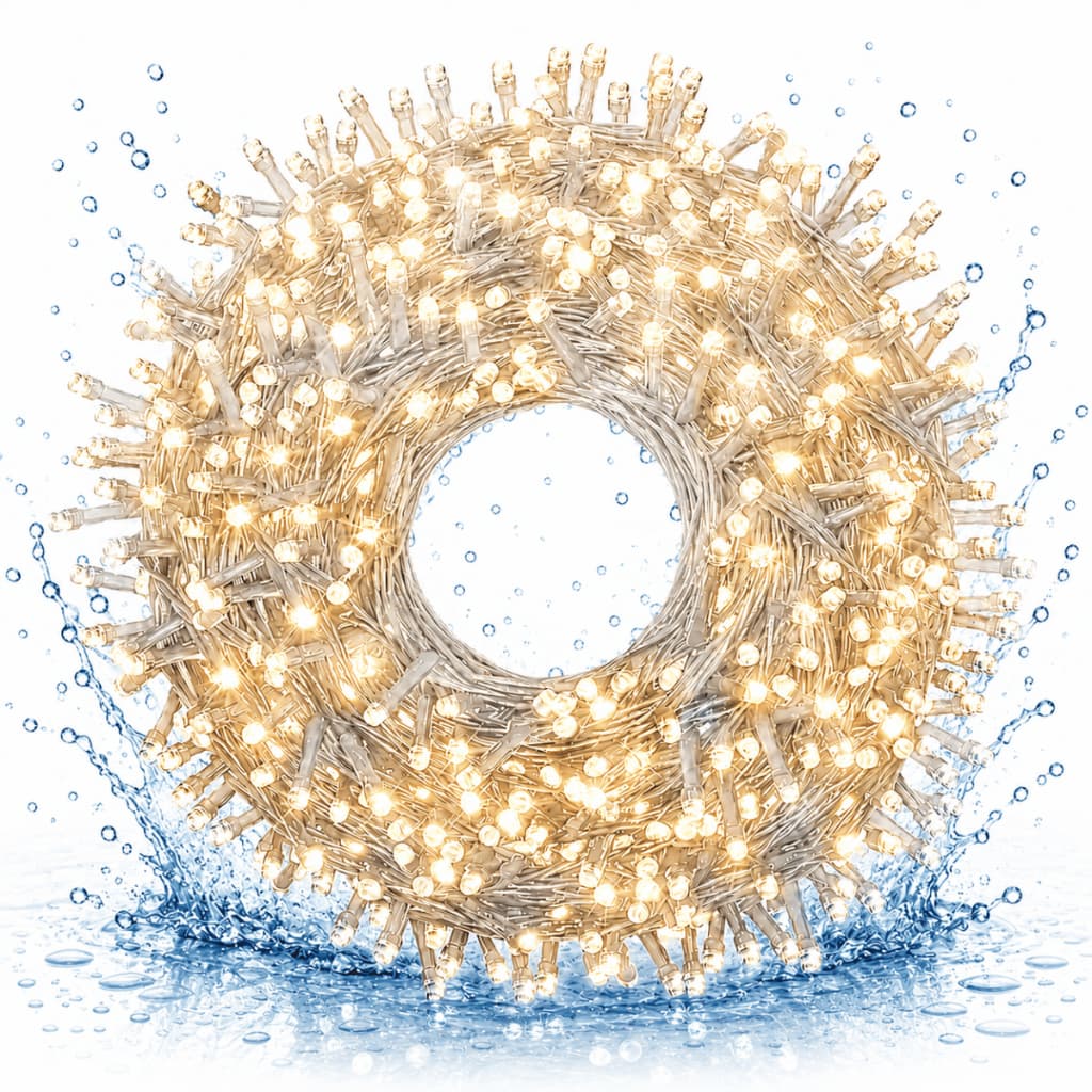 Kit 10 Cordão De Luzes Led Blindados 100 Metros Com Emenda Interligável Decoração Festas Natal IP65 🔥