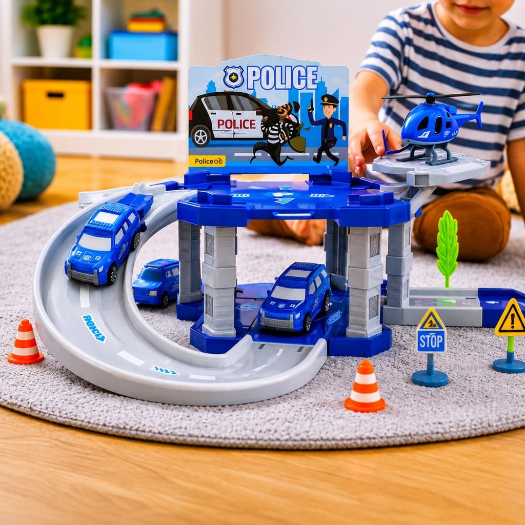 Brinquedo Educativo Pista Estação Infantil 16 Pecas Construção Diversão Sortida