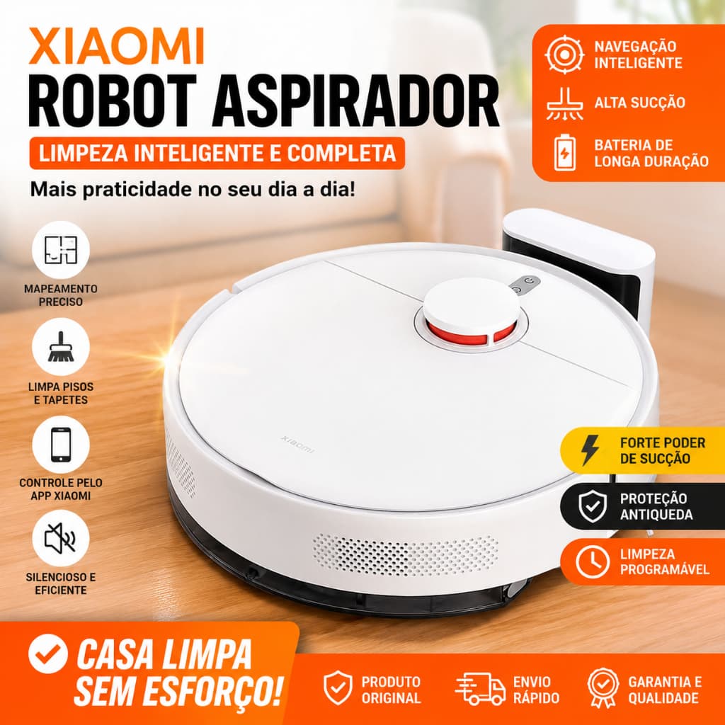 Robô de Limpeza Xiaomi Robot Vacuum S40C Bivolt