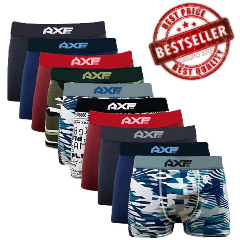 Kit Com 10 Cuecas Boxer Promo