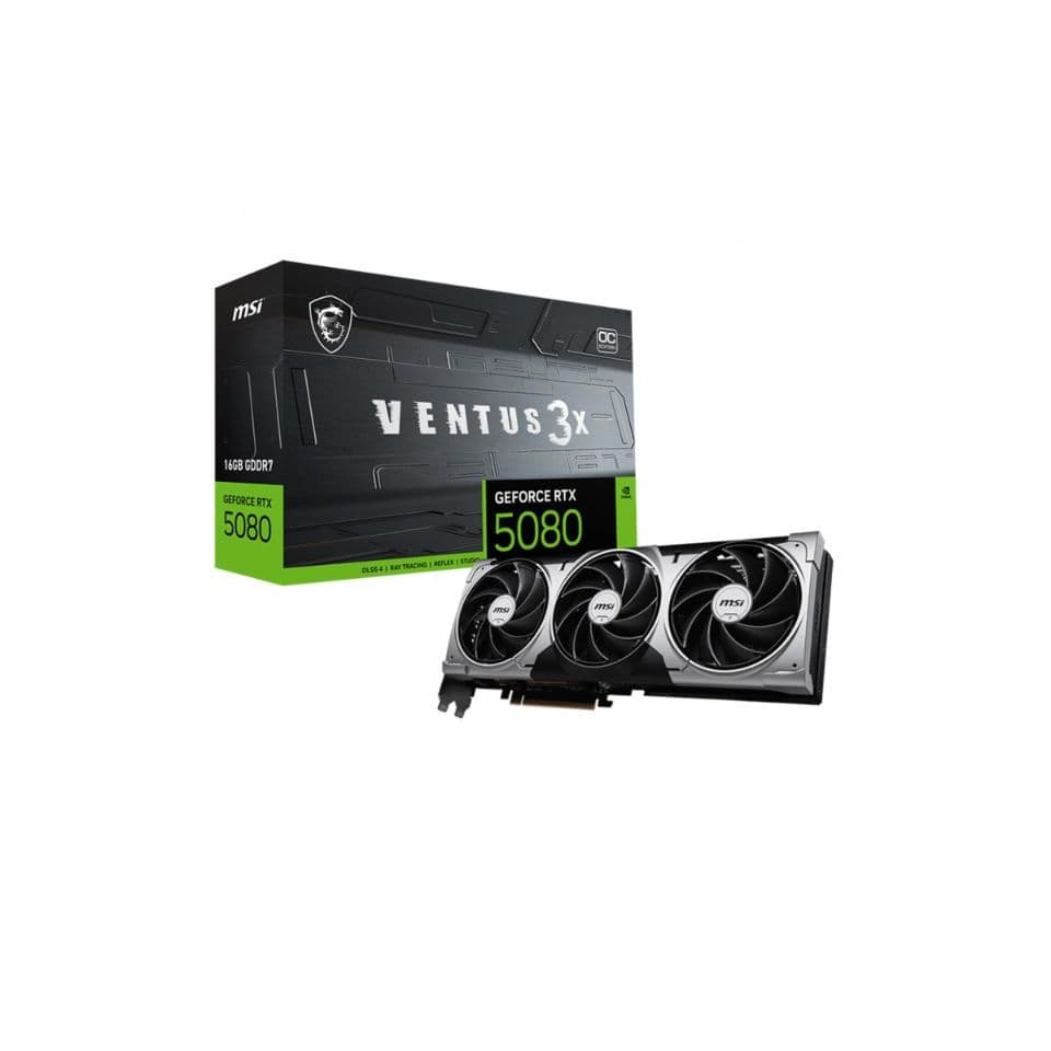 VGA PCI-e GeForce RTX5080 MSI Ventus 3X OC 16GB DDR7 256 bits [912-V531-262] (HDMI/3xDP)