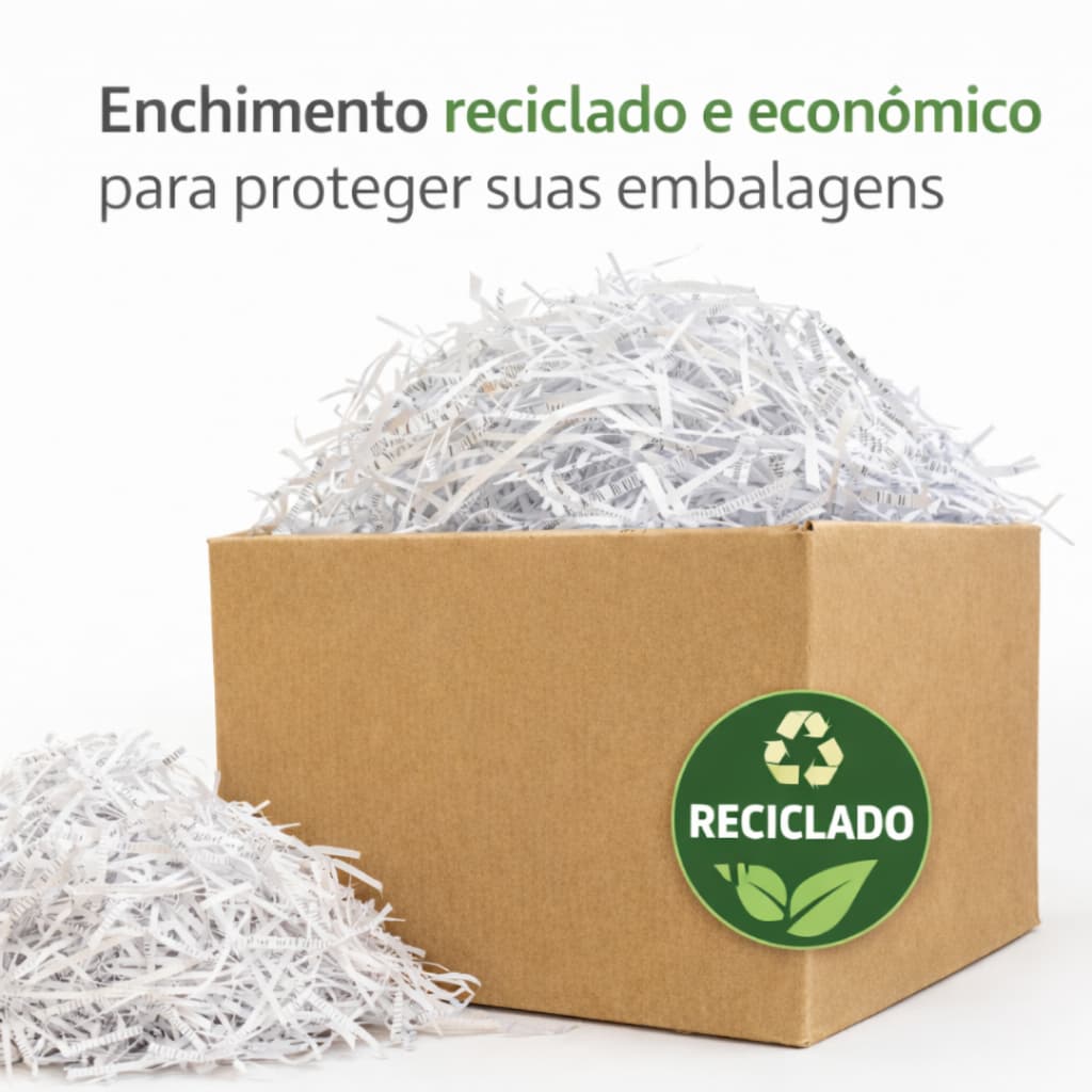 1Kg ou 500g de Papel Picado Desfiado Para Embalagem Enchimento Ecológico - Reciclado