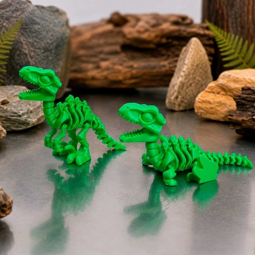 Velociraptor Esqueleto Articulado Brinquedo Dinossauro Flexível Anti-stress Terapêutico Hiperfoco Presente Criativo