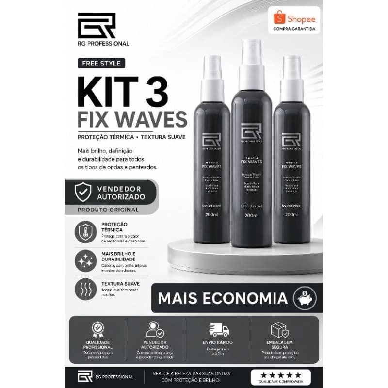 KIt 03 FIXAFORES DE ONDAS FIX WAVES RG PROFESSIONAL, RAFAEL GASPARIM