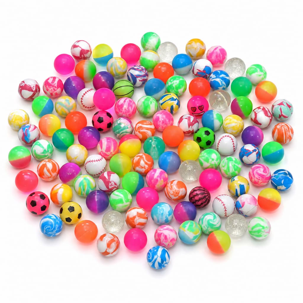 Kit Bolinha Pula Pula 27mm Colorida Sortida Lembrancinha Festa Infantil Aniversário Brinquedo Maluquinha