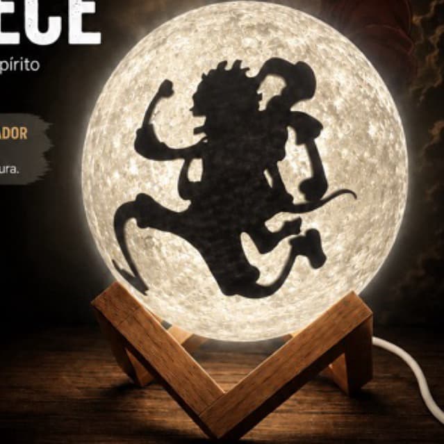 Lua Luminária Luffy Gear Five Lua - One Piece