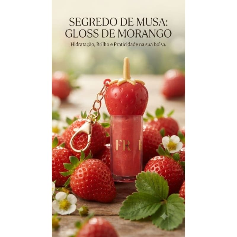 Gloss labial com tema de frutas