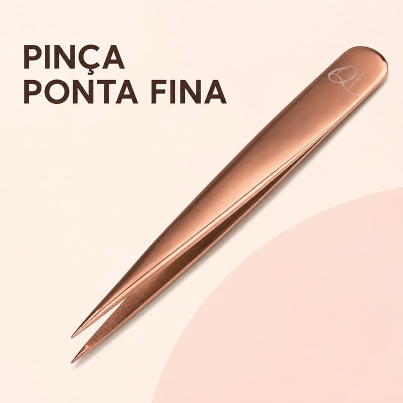 Pinça Sobrancelha Profissional Slim Precision Rose Gold