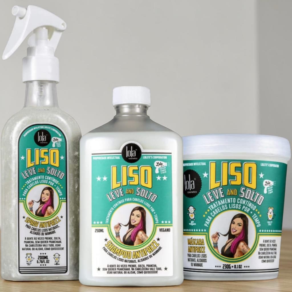 Kit Lola Cosmetics Liso, Leve e Solto – Antifrizz