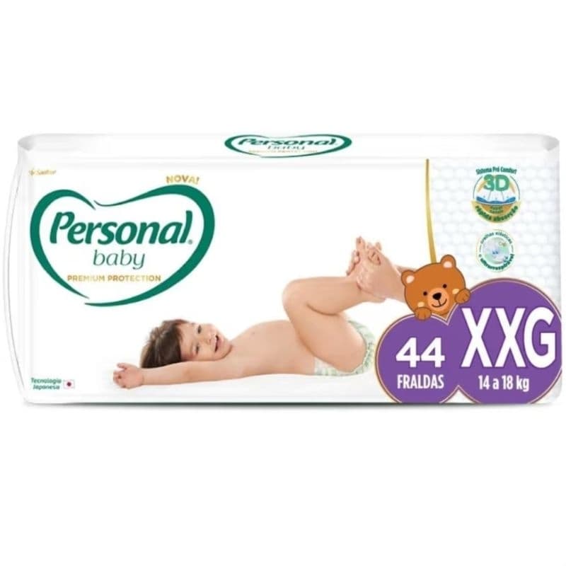 Personal Fralda Baby Premium Protection XXG, 44 Unidades