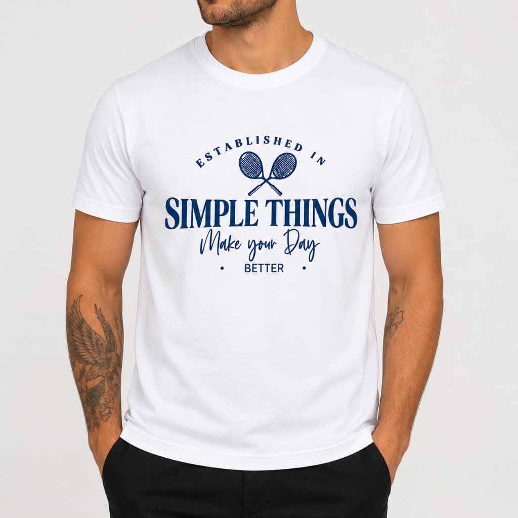 Camiseta Masculina Estampada Simple Things – Camisa 100% Algodão Casual Premium Unissex Gola Redonda Envio Rapido