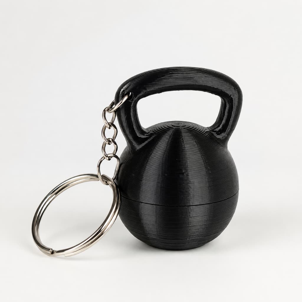 Chaveiro Porta Anéis Alianças Kettlebell Com Rosca de Segurança PETG CrossFit Academia Presente