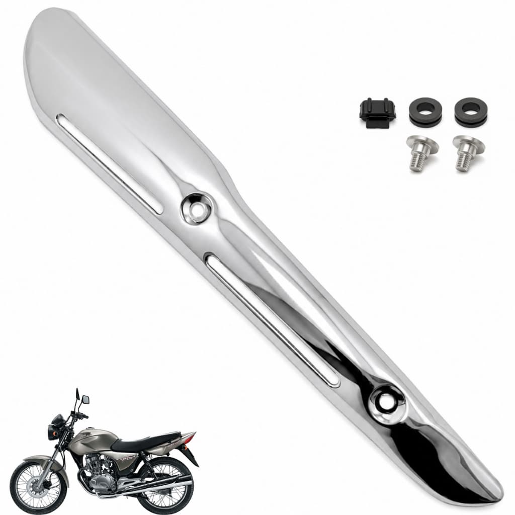 Protetor de Escape Titan 150 2004 a 2008 Fan 150 2009 a 2013 Mais Kit Fixação