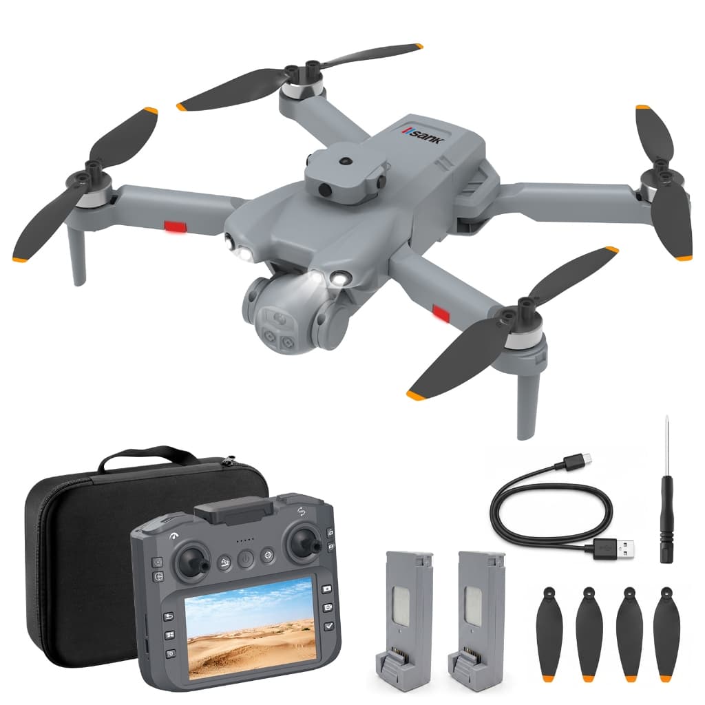 Drone dobrável ZD018, gravação em resolução 1080P e 4K, motor sem escova, kit com duas baterias inclusas