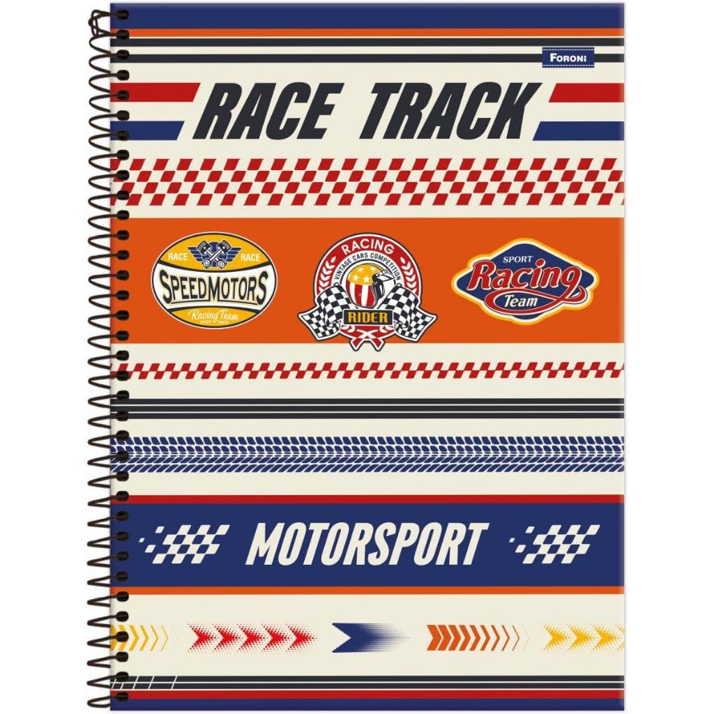 Kit 4 Caderno Espiral Capa Dura Universitário 1 Matéria 80 Folhas Masculino Foroni Grande