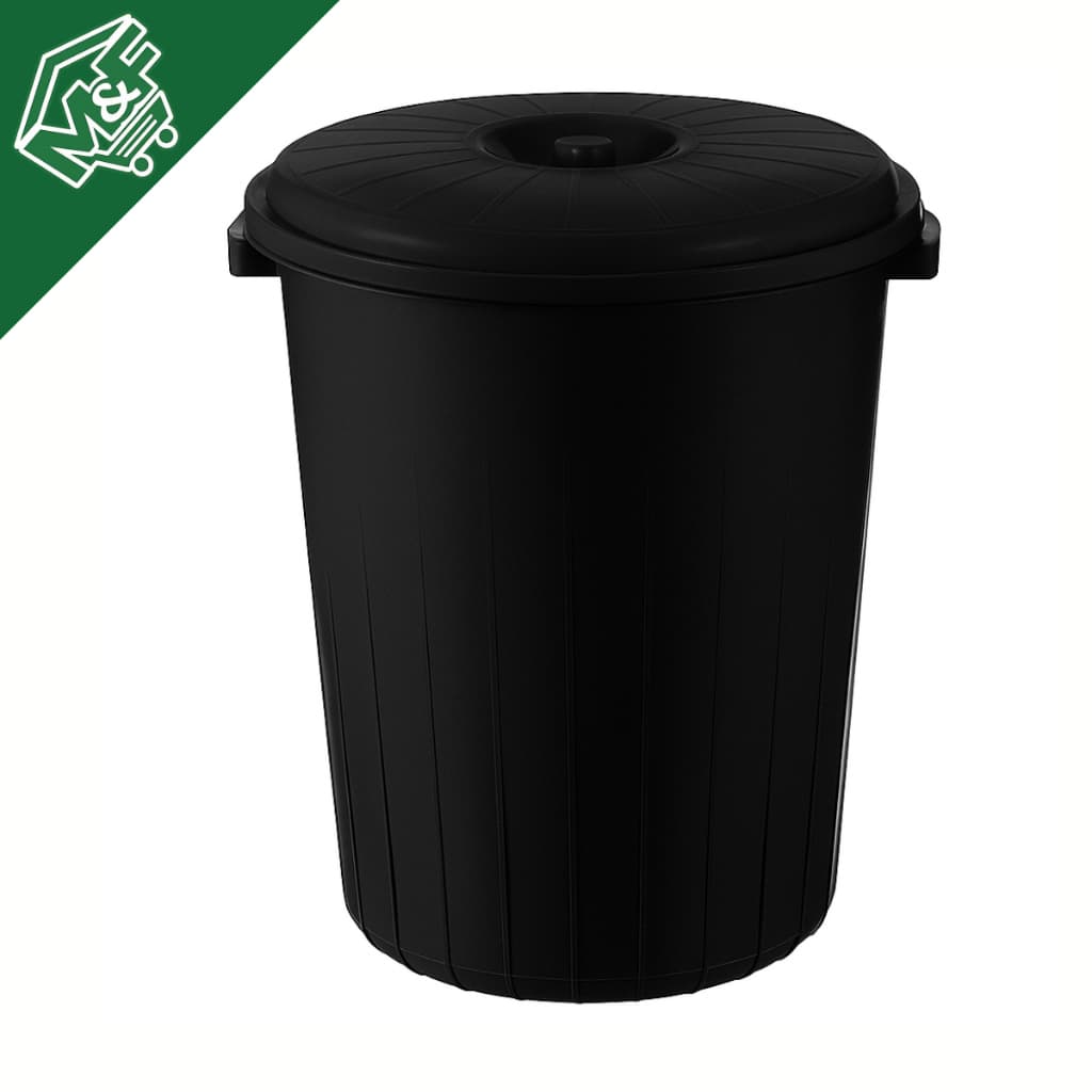Cesto Plástico Lixeira 95 Litros com Tampa  Resistente Higiênico Coleta Resíduos