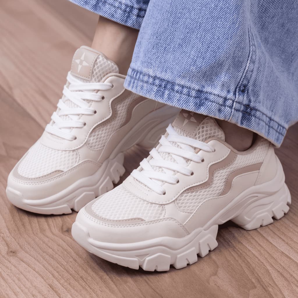Tênis Chunky Feminino Flatform Tratorado Casual Confortável
