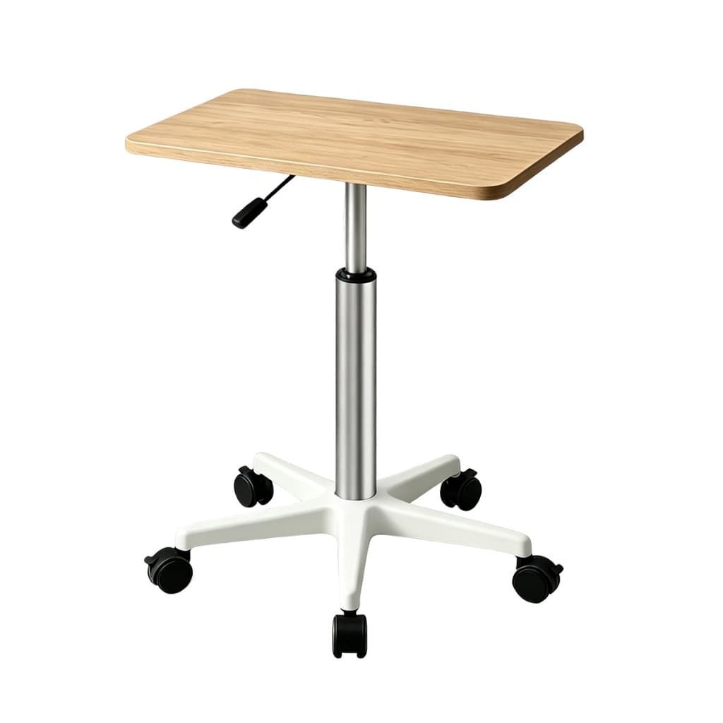 Mesa Notebook Ajuste Altura Rodízios 360 Pneumática Auxiliar Cama Sofá Home Office Multiuso