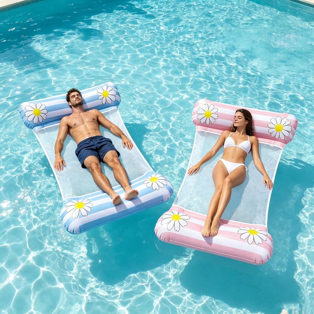 Colchão Inflável Boia Piscina Flutuador Grande Cama Água Praia Adulto Infantil Bronzeador