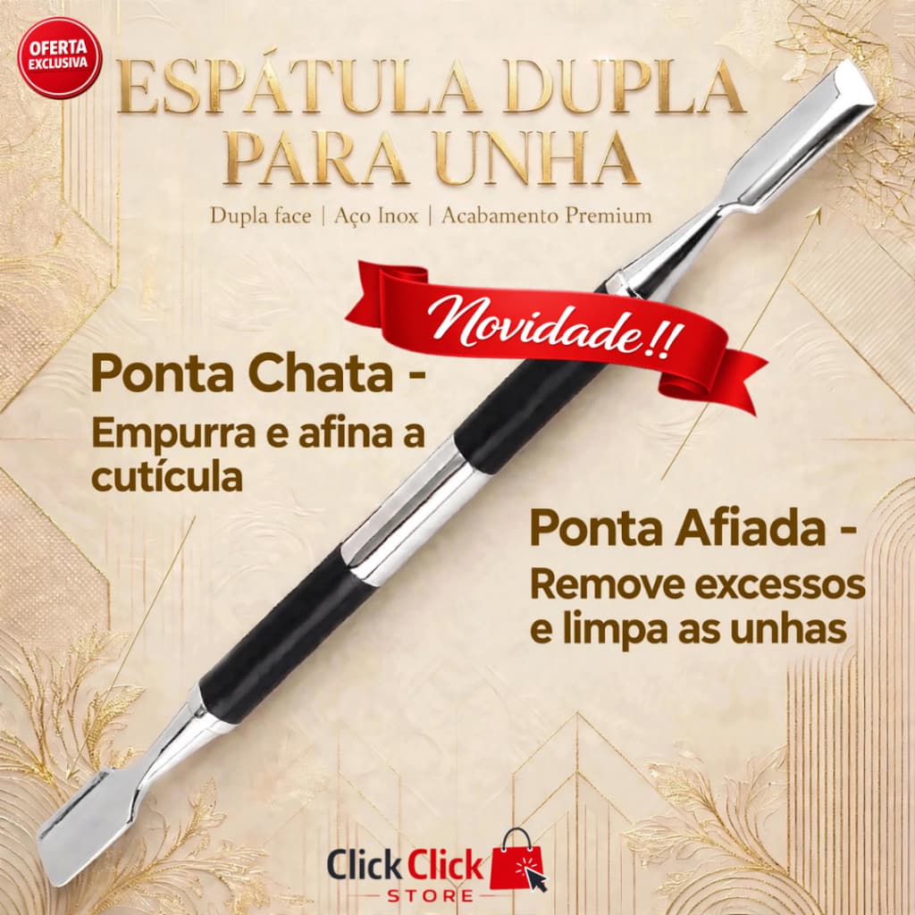 Espátula Dupla Profissional Para Unhas Manicure Nail Design Cutícula e Gel Escolha a Variação