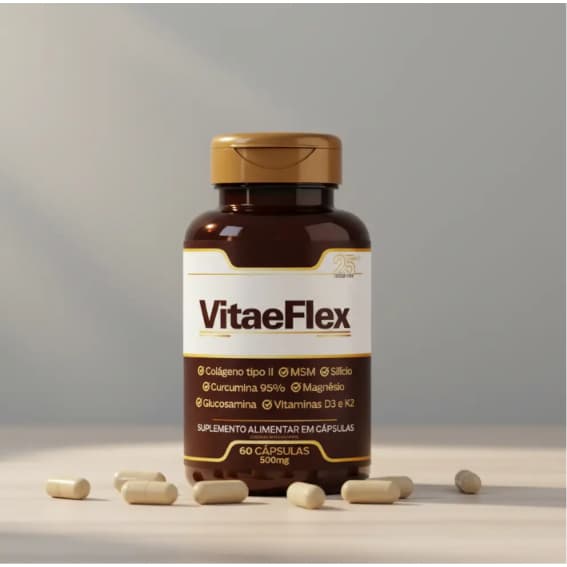 Colágeno Tipo 2 com Magnésio, Vitamina D3 e K2, Glucosamina, Curcumina e Silício