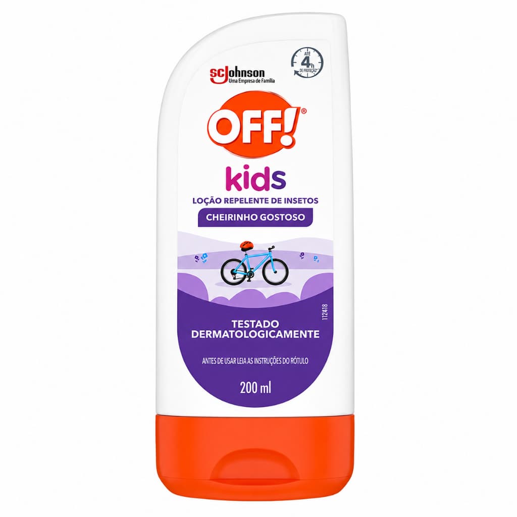 Repelente OFF! Kids Loção 200ml Infantil Contra Mosquitos e Pernilongos Proteção para Crianças